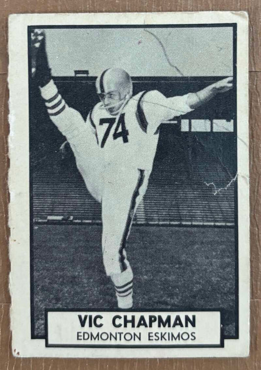 1962 Topps CFL #39 Vic Chapman  Edmonton Eskimos  V105323 Image 1
