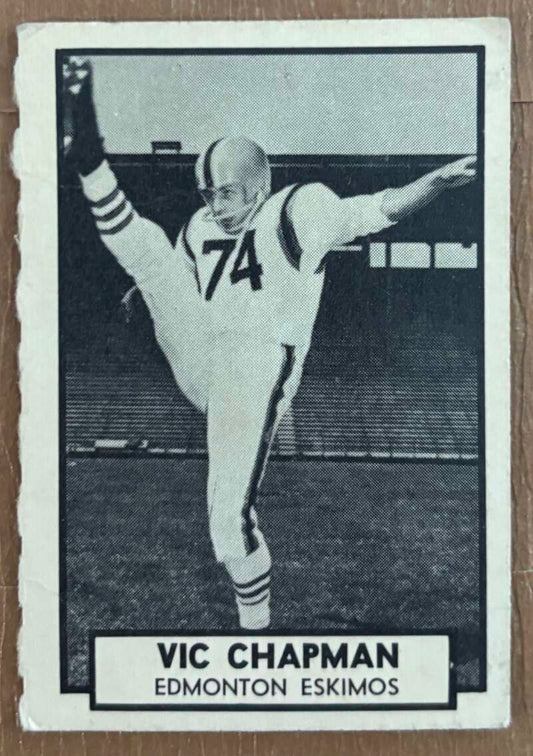 1962 Topps CFL #39 Vic Chapman  Edmonton Eskimos  V105324 Image 1