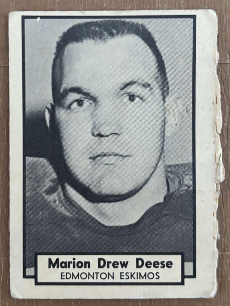 1962 Topps CFL #40 Toby Deese  RC Rookie Edmonton Eskimos  V105325 Image 1