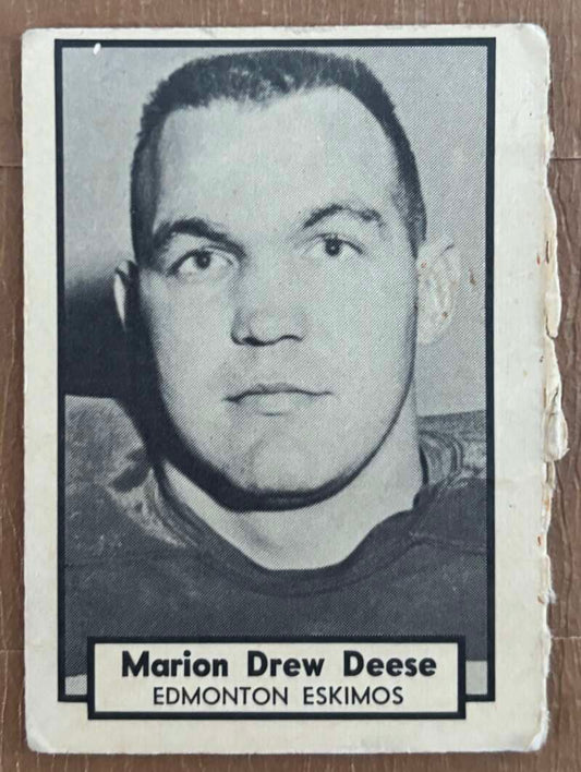 1962 Topps CFL #40 Toby Deese  RC Rookie Edmonton Eskimos  V105325 Image 1