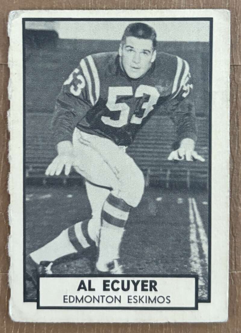 1962 Topps CFL #41 Al Ecuyer  RC Rookie Edmonton Eskimos  V105326 Image 1