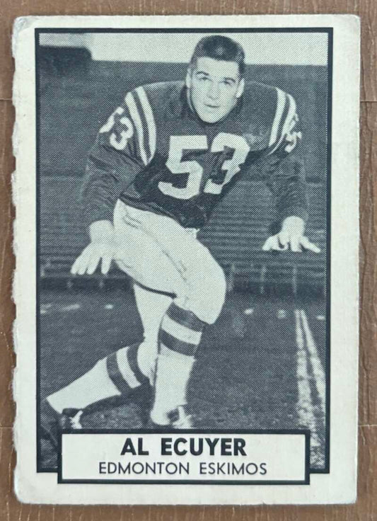 1962 Topps CFL #41 Al Ecuyer  RC Rookie Edmonton Eskimos  V105326 Image 1