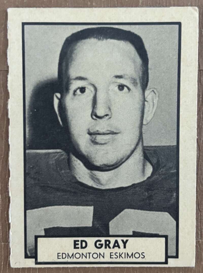 1962 Topps CFL #44 Ed Gray  Edmonton Eskimos  V105329 Image 1
