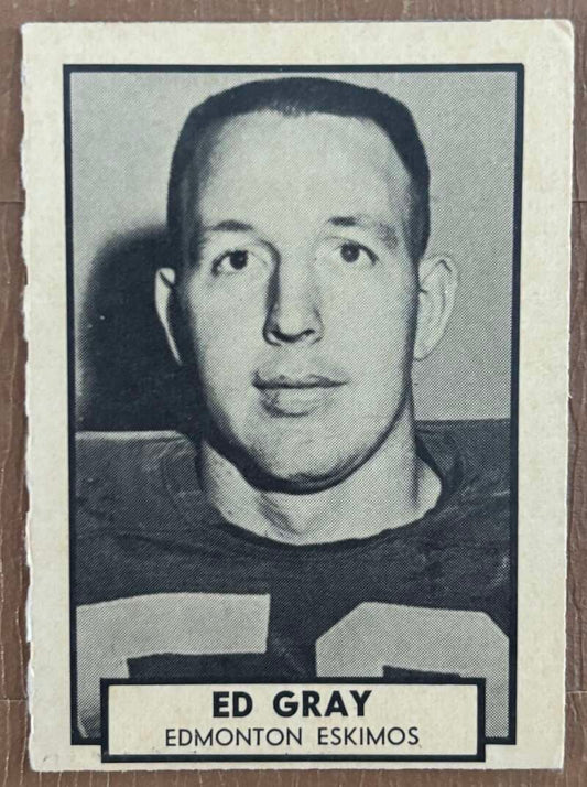 1962 Topps CFL #44 Ed Gray  Edmonton Eskimos  V105329 Image 1