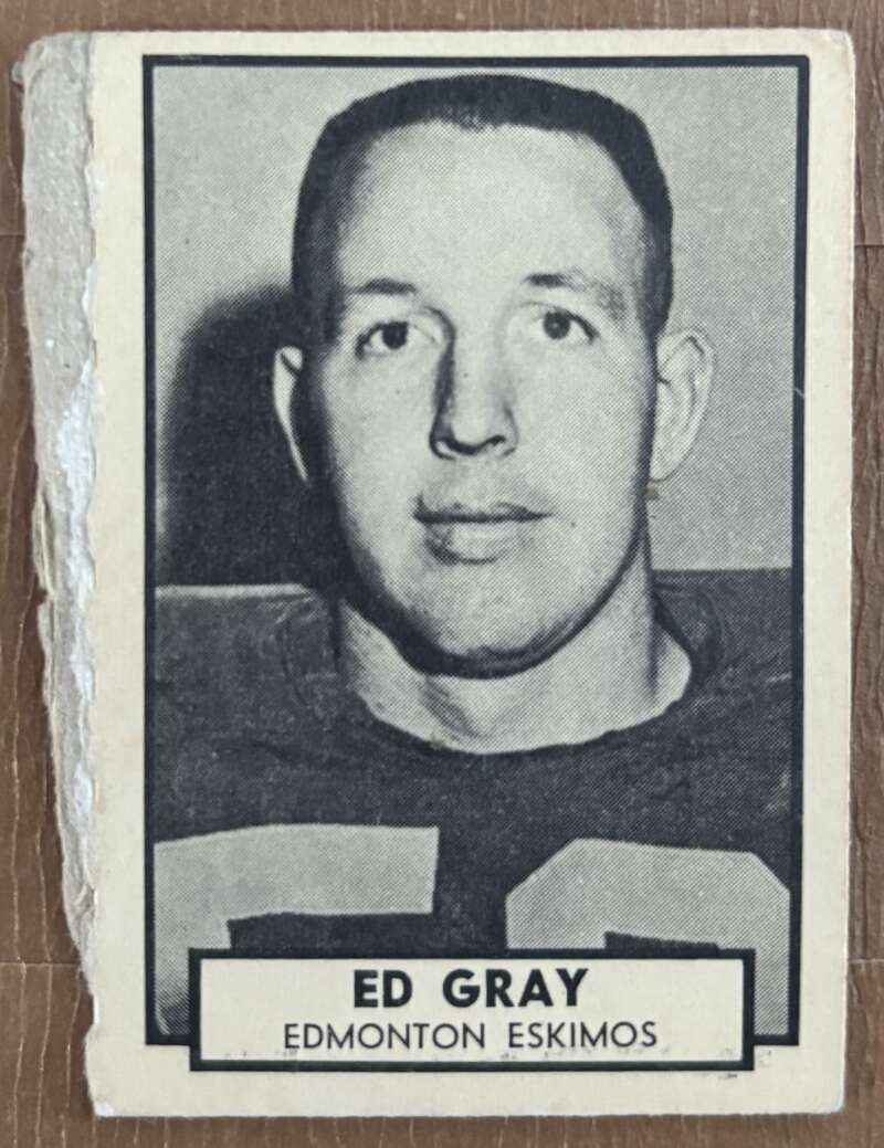 1962 Topps CFL #44 Ed Gray  Edmonton Eskimos  V105330 Image 1