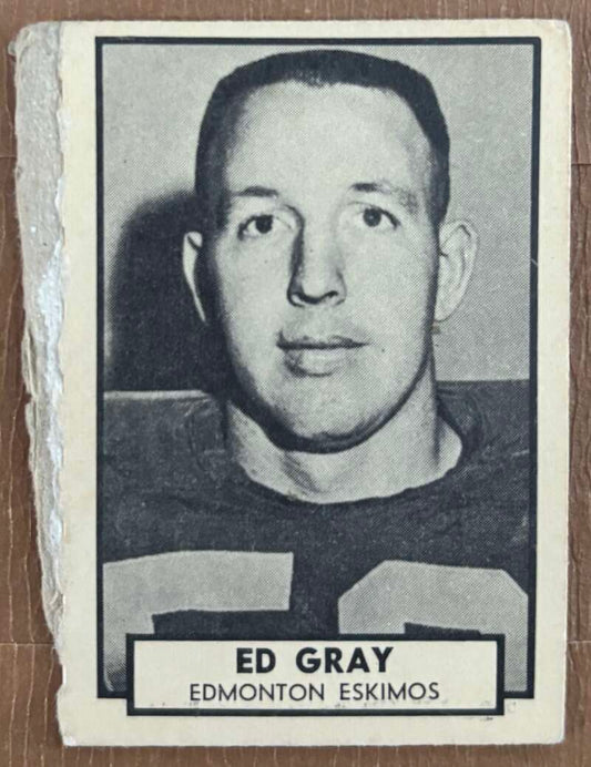 1962 Topps CFL #44 Ed Gray  Edmonton Eskimos  V105330 Image 1