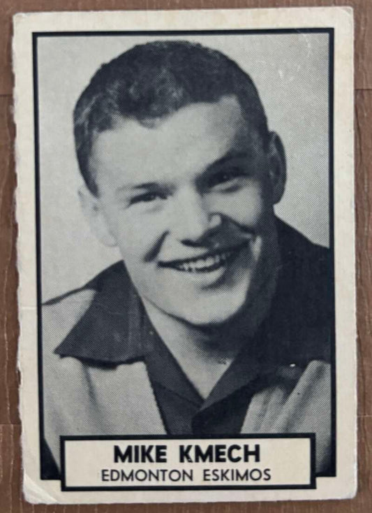 1962 Topps CFL #47 Mike Kmech  RC Rookie Edmonton Eskimos  V105333 Image 1
