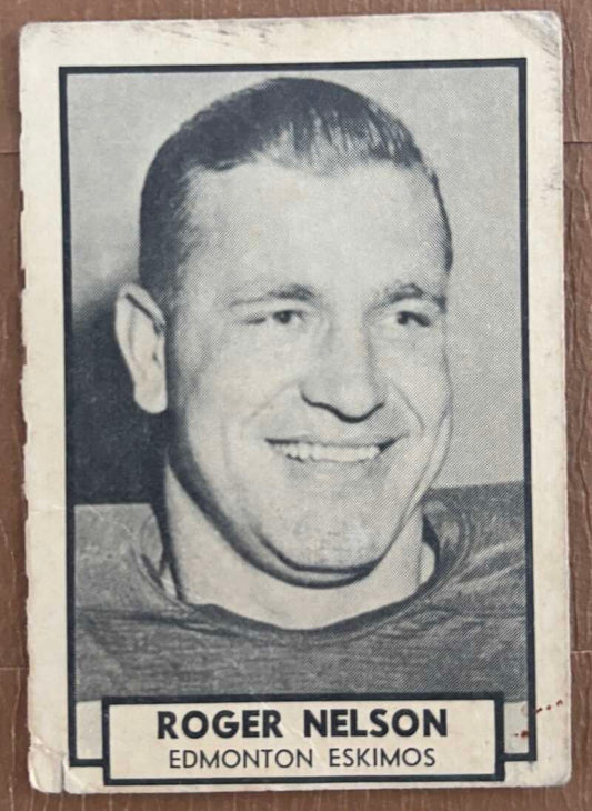 1962 Topps CFL #51 Roger Nelson  Edmonton Eskimos  V105336 Image 1