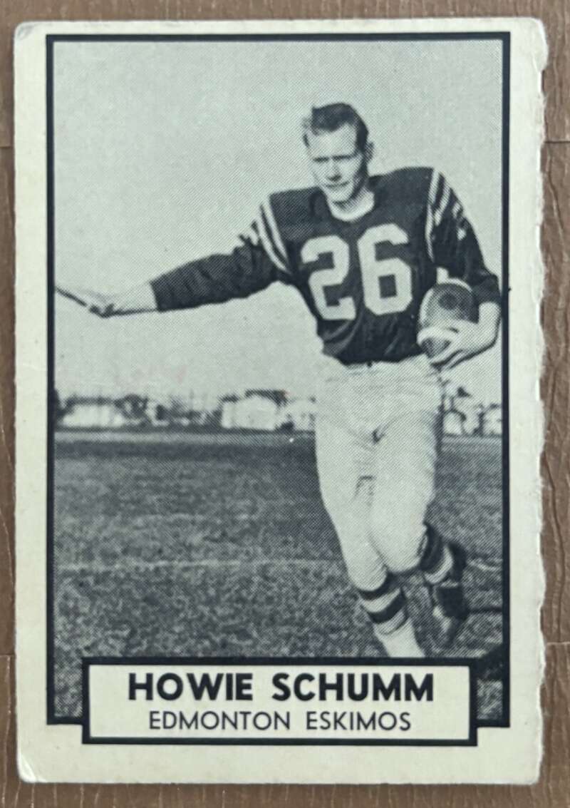 1962 Topps CFL #53 Howie Schumm  Edmonton Eskimos  V105338 Image 1