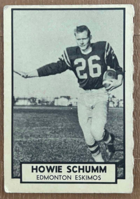 1962 Topps CFL #53 Howie Schumm  Edmonton Eskimos  V105338 Image 1