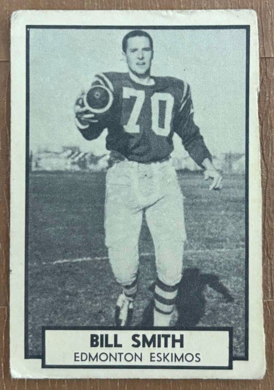 1962 Topps CFL #55 Bill Smith  RC Rookie Edmonton Eskimos  V105339 Image 1