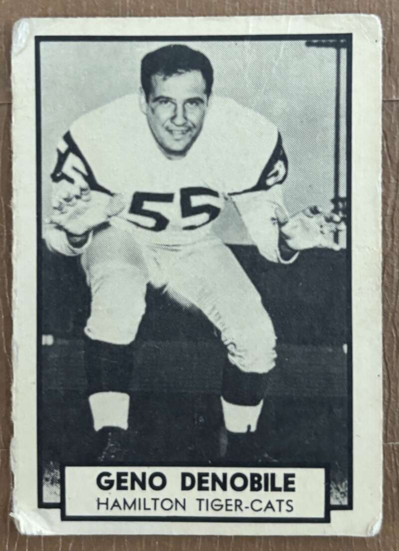 1962 Topps CFL #61 Geno DeNobile  RC Rookie Hamilton Tiger-Cats  V105341 Image 1