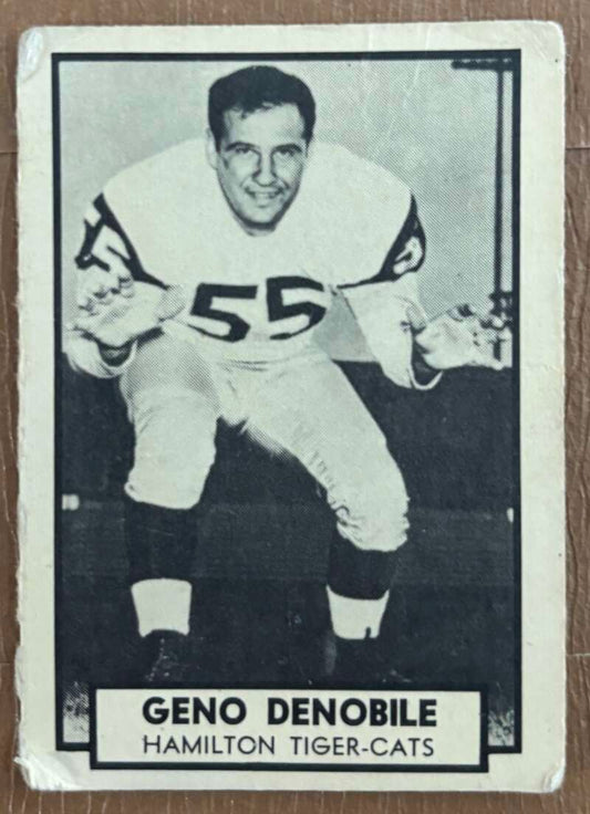 1962 Topps CFL #61 Geno DeNobile  RC Rookie Hamilton Tiger-Cats  V105341 Image 1