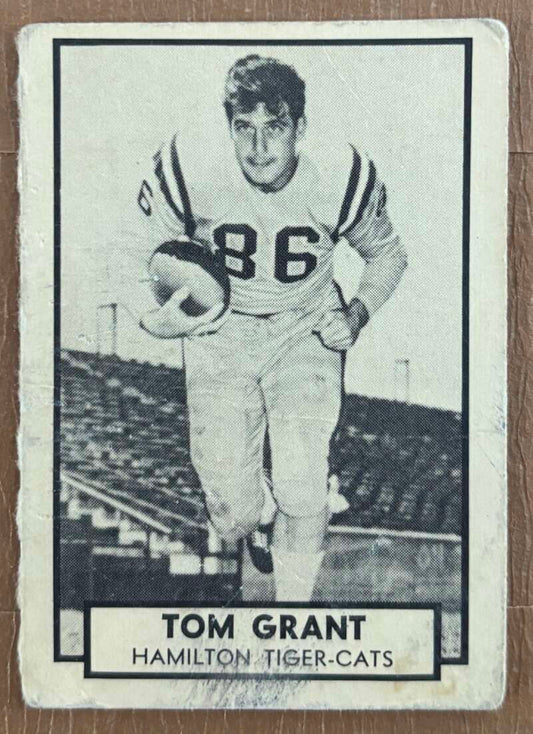 1962 Topps CFL #66 Tommy Grant  Hamilton Tiger-Cats  V105343 Image 1