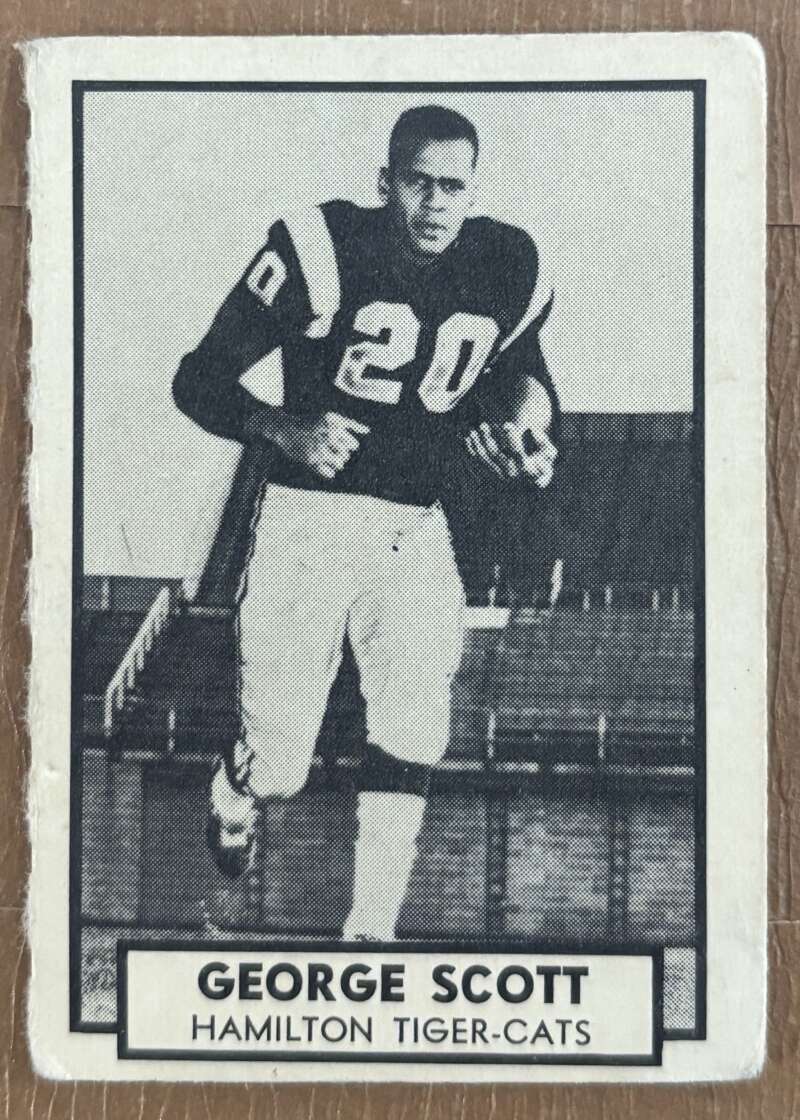 1962 Topps CFL #74 George Scott  RC Rookie Hamilton Tiger-Cats  V105345 Image 1