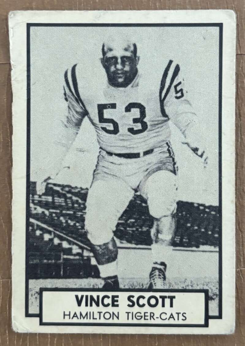 1962 Topps CFL #75 Vince Scott  Hamilton Tiger-Cats  V105346 Image 1