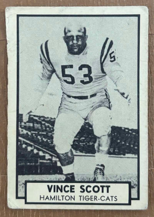 1962 Topps CFL #75 Vince Scott  Hamilton Tiger-Cats  V105346 Image 1