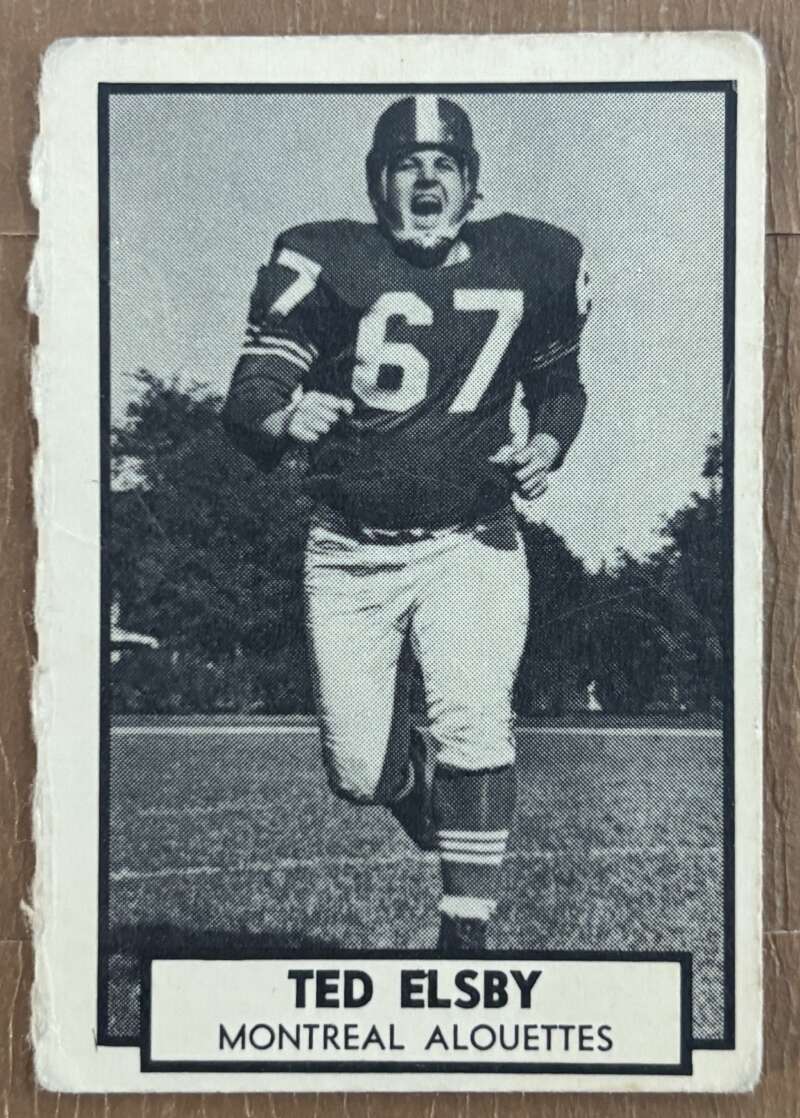 1962 Topps CFL #84 Ted Elsby  Montreal Alouettes  V105355 Image 1