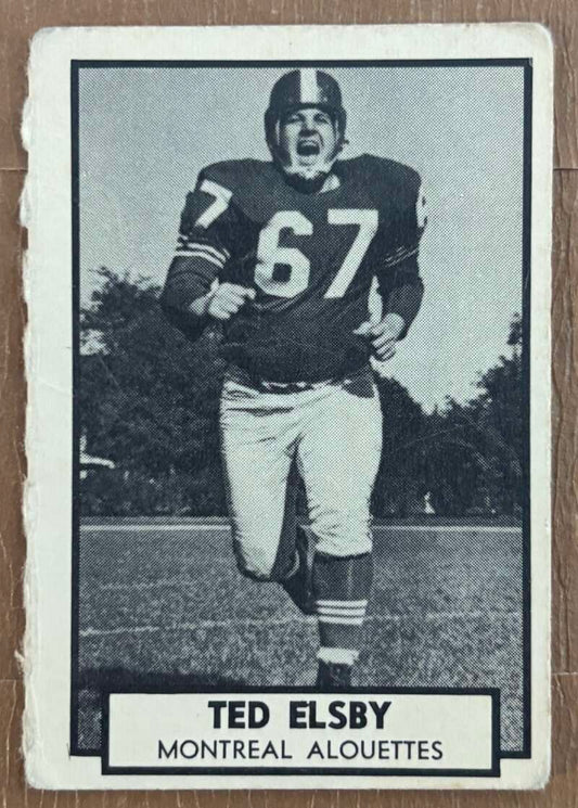 1962 Topps CFL #84 Ted Elsby  Montreal Alouettes  V105355 Image 1