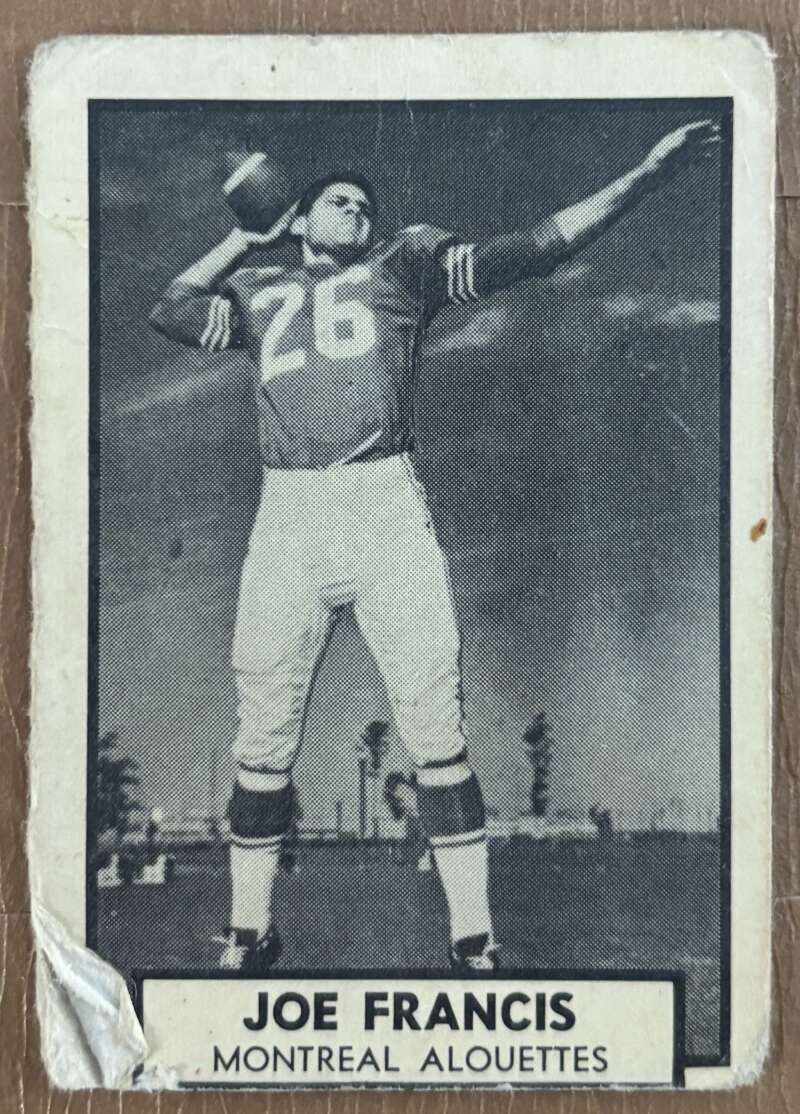 1962 Topps CFL #85 Joe Francis  RC Rookie Montreal Alouettes  V105357 Image 1