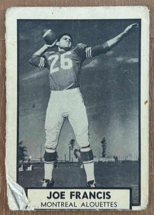 1962 Topps CFL #85 Joe Francis  RC Rookie Montreal Alouettes  V105357 Image 1