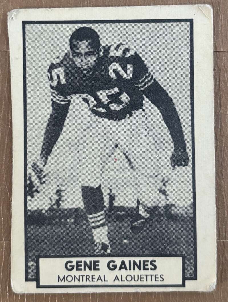 1962 Topps CFL #86 Gene Gaines  RC Rookie Montreal Alouettes  V105358 Image 1