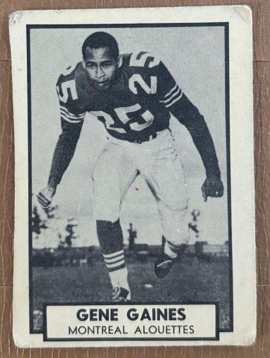 1962 Topps CFL #86 Gene Gaines  RC Rookie Montreal Alouettes  V105358 Image 1