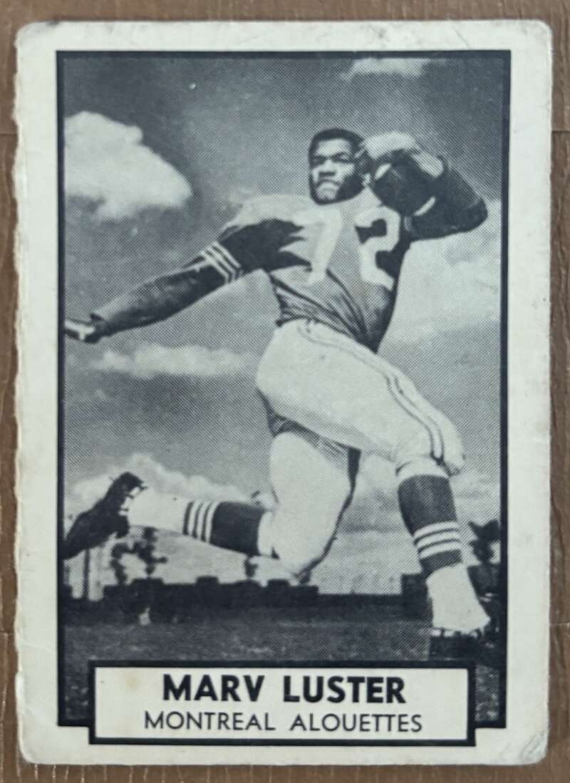 1962 Topps CFL #91 Marv Luster  RC Rookie Montreal Alouettes  V105360 Image 1