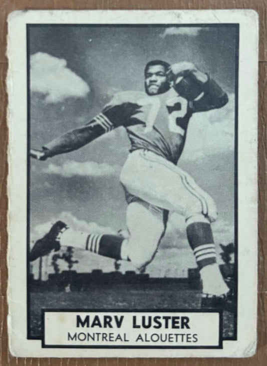1962 Topps CFL #91 Marv Luster  RC Rookie Montreal Alouettes  V105360 Image 1