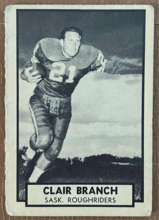 1962 Topps CFL #117 Clair Branch  RC Rookie Roughriders  V105366 Image 1