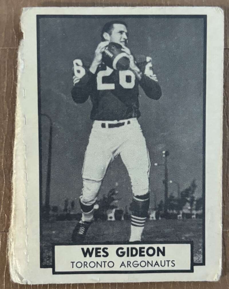 1962 Topps CFL #133 Wes Gideon  Toronto Argonauts  V105370 Image 1