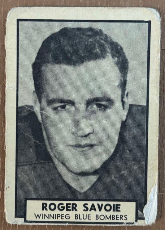 1962 Topps CFL #167 Roger Savoie  Winnipeg Blue Bombers  V105377 Image 1