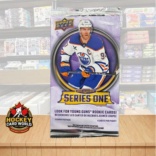 2025-26 Upper Deck Series 1 Holiday Edition Hockey PACK - 4 Cards Per Pack Image 1