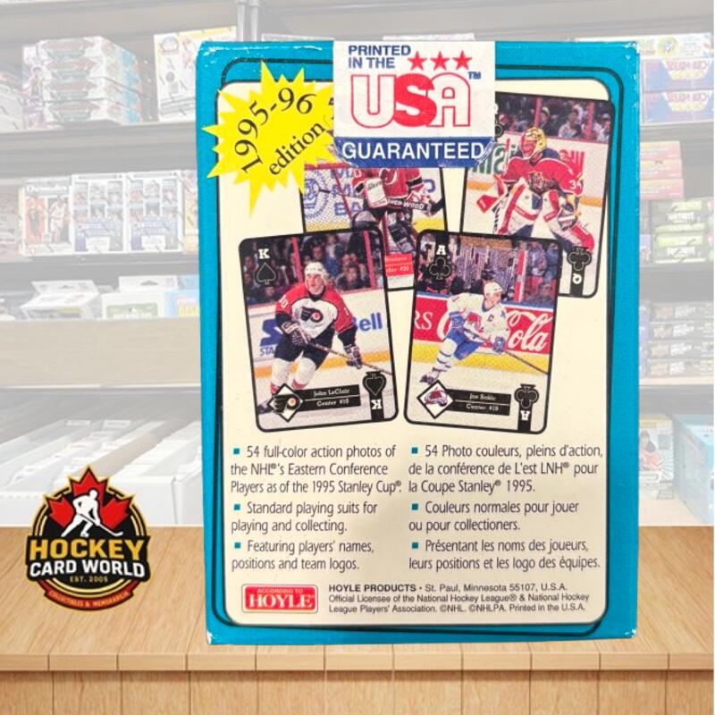 1995-96 Hoyle Easter Conference English Version Sealed Hockey Box Playing Cards Image 2