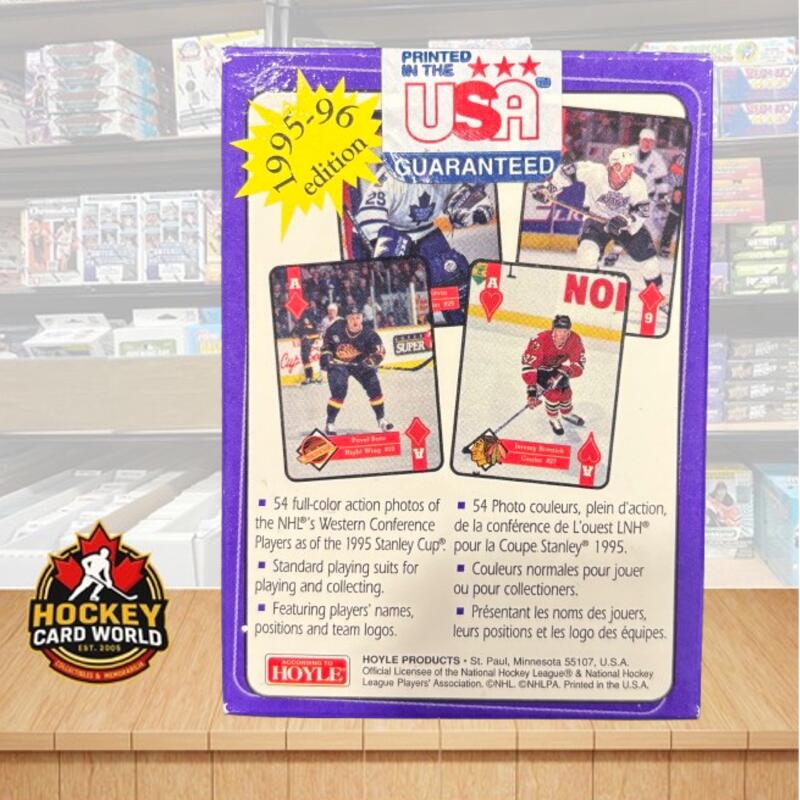1995-96 Hoyle Western Conference French Version Sealed Hockey Box Playing Cards Image 2