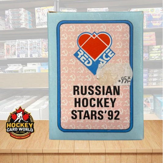 1992 Red Ace Russian Hockey Stars in NHL Set of 36 Cards Kozlov, Irbe + Image 1