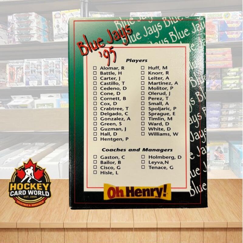 1995 Toronto Blue Jays Let's Play Ball Oh Henry Year of Fan Baseball Card Set Image 2