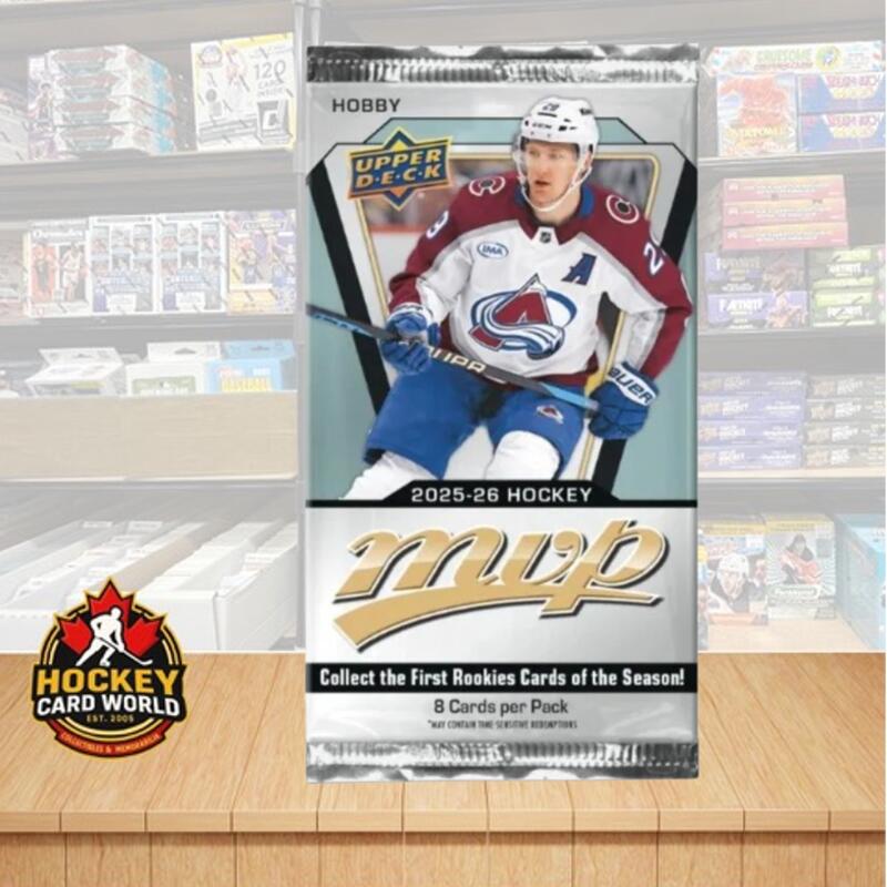 2025-26 Upper Deck MVP Hockey Sealed Hobby Pack - 8 Cards Per Pack Image 1