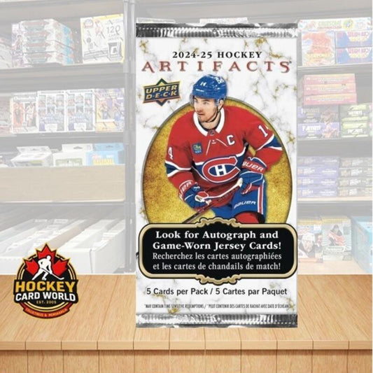 2024-25 Upper Deck Artifacts Hockey Retail PACK - 5 Cards Per Box Image 1