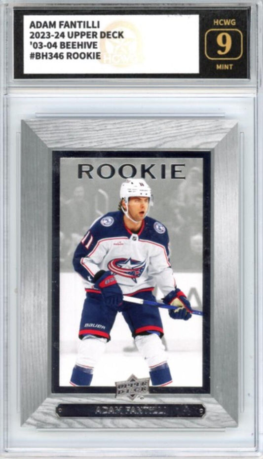 2023-24 Upper Deck '03-04 Beehive #BH34 Adam Fantilli Graded Hockey HCWG 9 Image 1