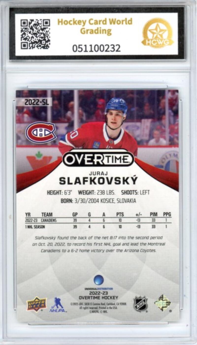2024-25 Overtime '22-23 Overtime Rookie Update #2022SL Juraj Slafkovsky HCWG 9 Image 2