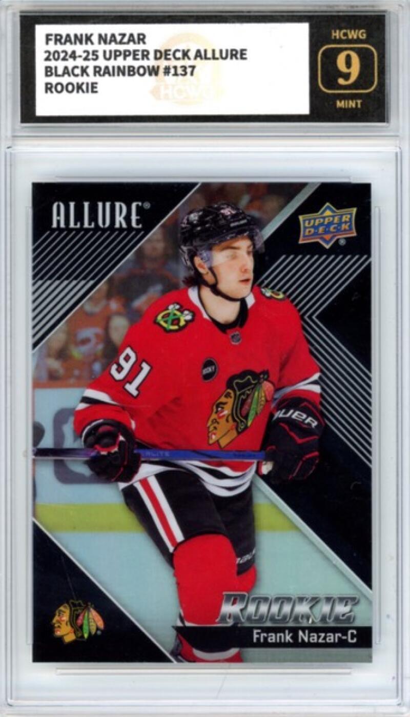 2024-25 Upper Deck Allure #137 Frank Nazar RC Rookie Hockey Graded HCWG 9 Image 1