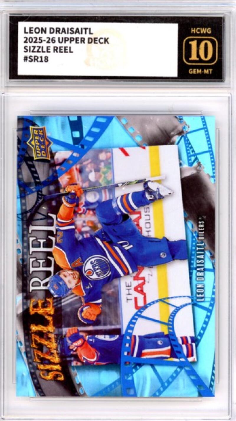 2025-26 Upper Deck Sizzle Reel #SR18 Leon Draisaitl Hockey Graded HCWG 10 Image 1