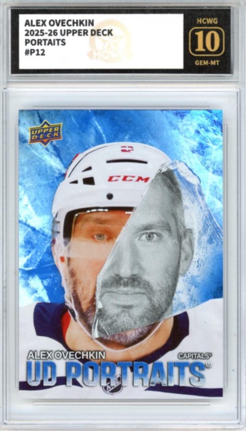 2025-26 Upper Deck UD Portraits #P12 Alex Ovechkin Hockey Graded HCWG 10 Image 1