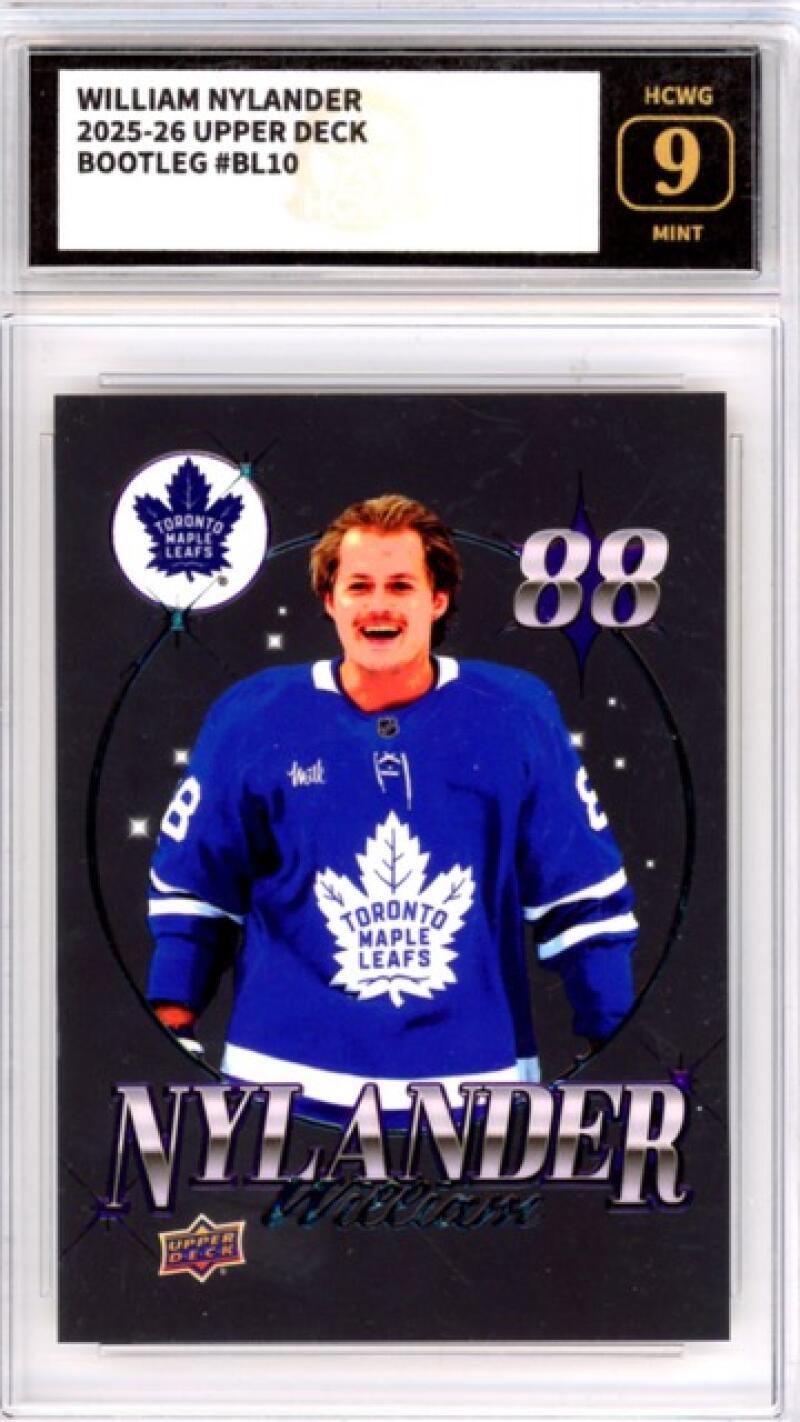 2025-26 Upper Deck Bootleg #BL10 William Nylander Hockey Graded HCWG 9 Image 1