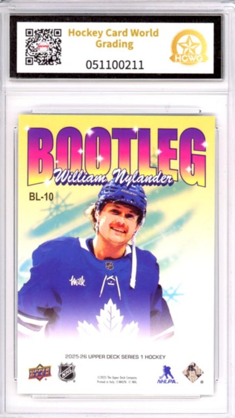 2025-26 Upper Deck Bootleg #BL10 William Nylander Hockey Graded HCWG 9 Image 2