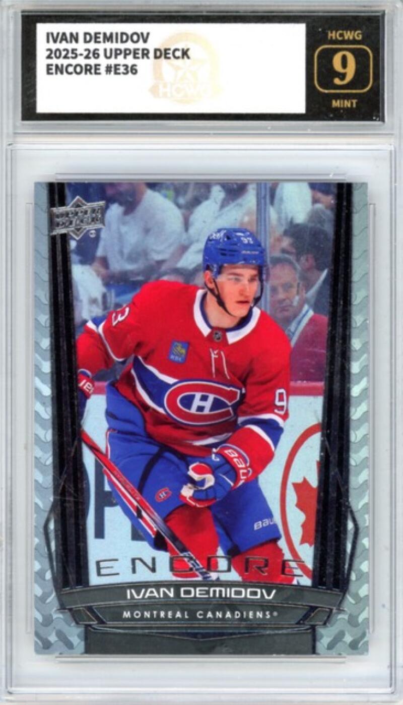 2025-26 Upper Deck Encore #E36 Ivan Demidov Hockey Graded HCWG 9 Image 1