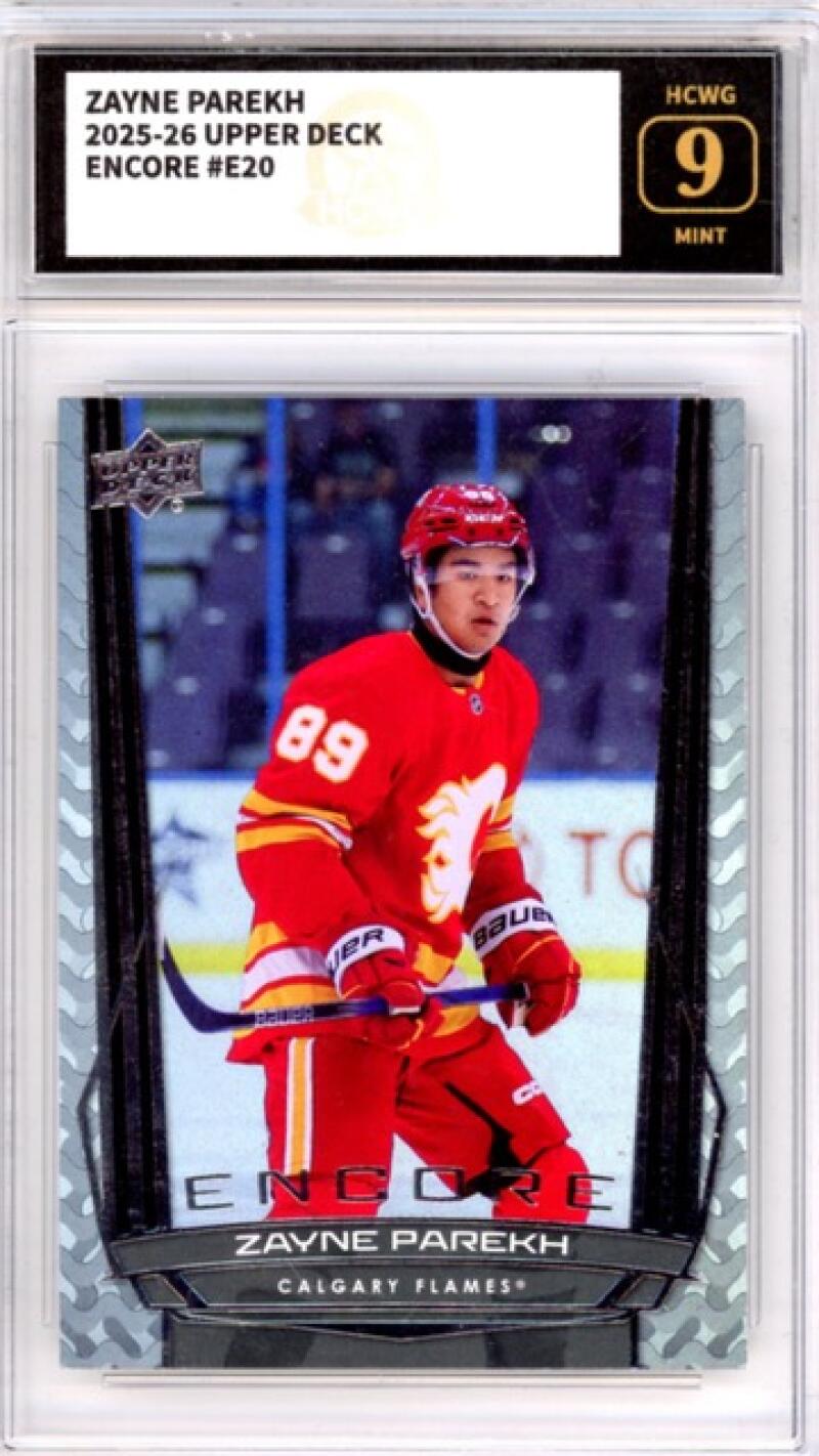 2025-26 Upper Deck Encore #E20 Zayne Parekh Hockey Graded HCWG 9 Image 1
