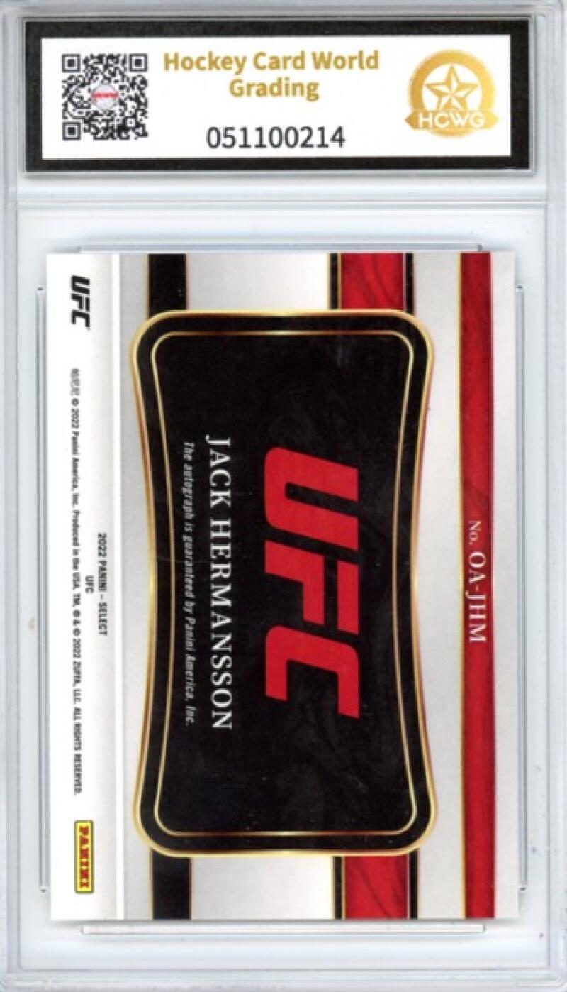 2022 Select UFC Octagon Action Signatures Jack Hermansson Graded HCWG 8 Image 2