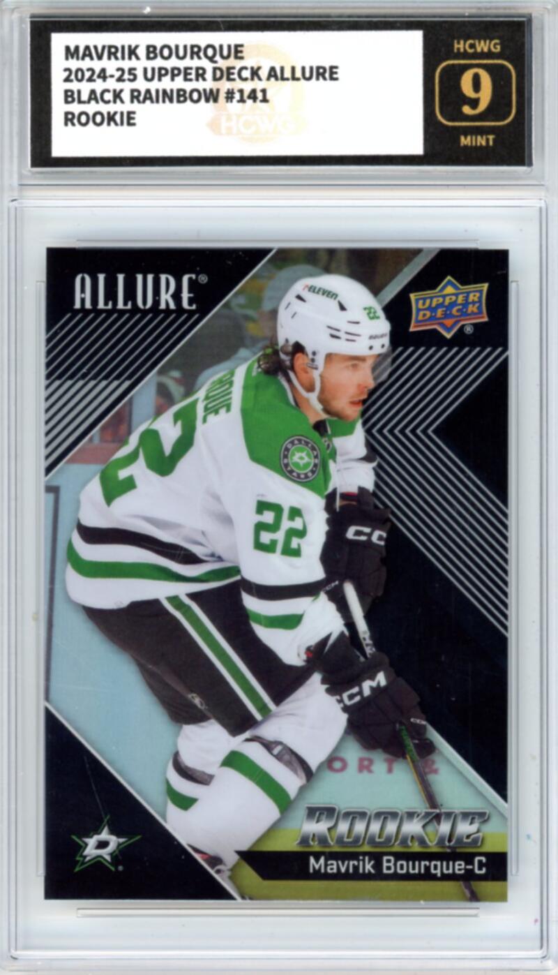 2024-25 Upper Deck Allure #141 Mavrik Bourque RC Rookie Hockey Graded HCWG 9 Image 1